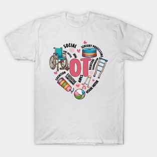 OT Valentine's Day Occupational Therapy Valentines Day OT T-Shirt